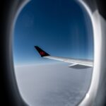 View of wing in Canadian jet